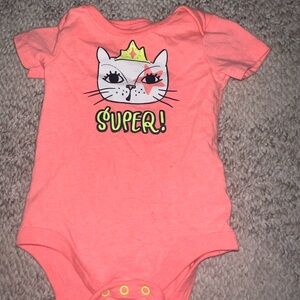 Cat & Jack Super Cat Bodysuit - Coral